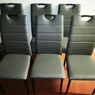 6 Faux Leather Dining Chairs