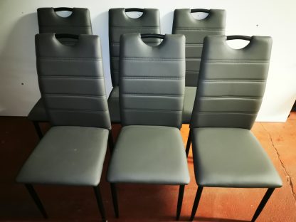 6 Faux Leather Dining Chairs