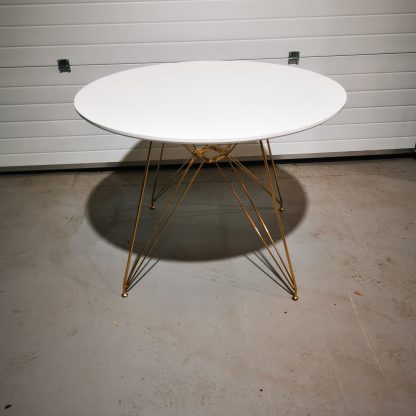 White & Gold Dining Table - Image 2