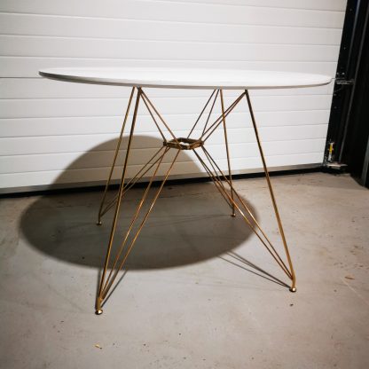 White & Gold Dining Table - Image 3