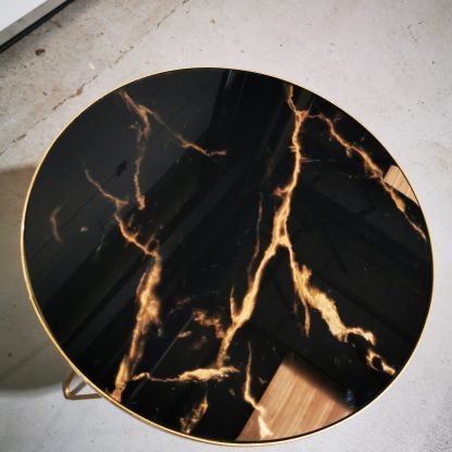 Gold & Black Side Table - Image 3