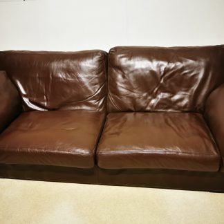 Brown 4 Seater Leather Sofa