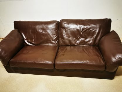 Brown 4 Seater Leather Sofa