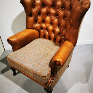 Leather & Tweed Armchair