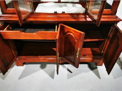 Large Vintage Cherry Wood Display Unit - Image 6