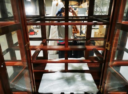 Large Vintage Cherry Wood Display Unit - Image 5