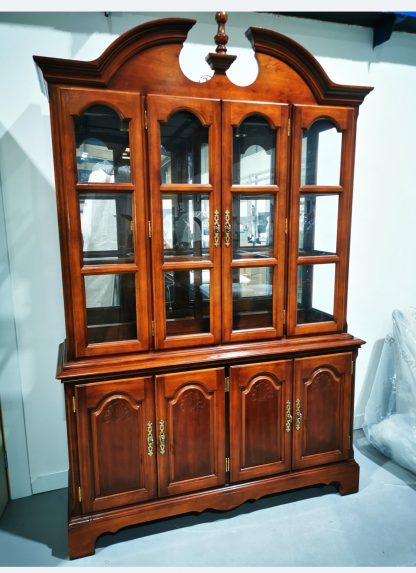 Large Vintage Cherry Wood Display Unit