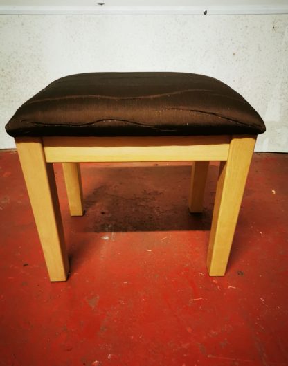 Brown Fabric Stool