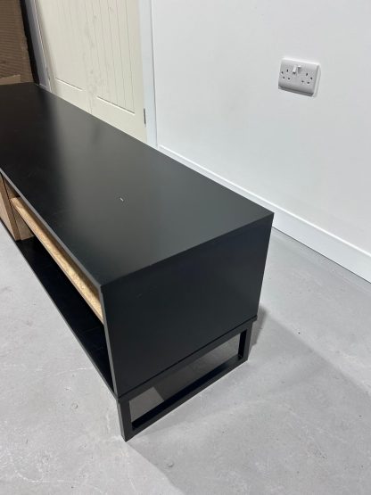 Black with Wood Tv Stand - Image 2