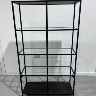 Black Metal and Glass Display Unit