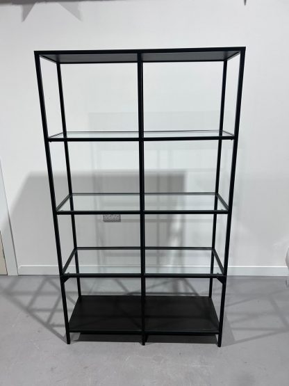 Black Metal and Glass Display Unit