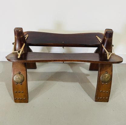Vintage Egyptian Camel Saddle Stool - Image 3