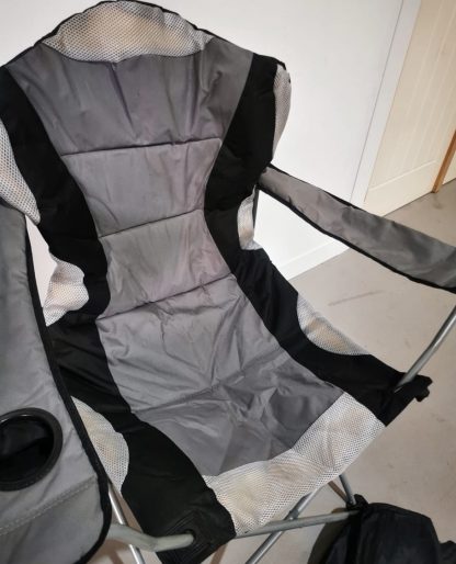 Large Black and Grey Camping Chair - Image 3