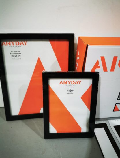 John Lewis ANYDAY Gallery Set Multi - Aperture Photo Frames, 4 Photo Black - Image 2