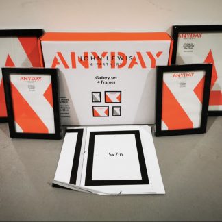 John Lewis ANYDAY Gallery Set Multi - Aperture Photo Frames, 4 Photo Black