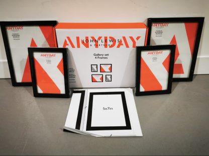 John Lewis ANYDAY Gallery Set Multi - Aperture Photo Frames, 4 Photo Black