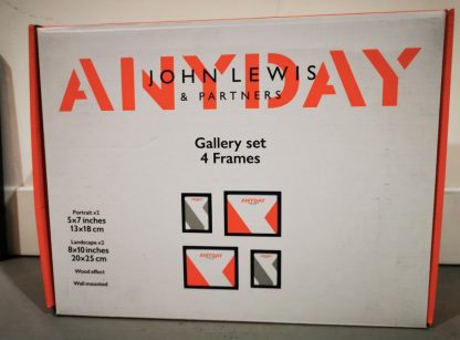 John Lewis ANYDAY Gallery Set Multi - Aperture Photo Frames, 4 Photo Black - Image 4