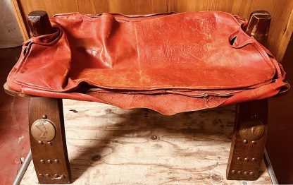 Vintage Egyptian Camel Saddle Stool - Image 2