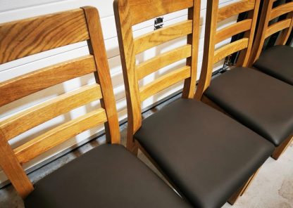 6 Oak Dining Chairs - Image 5