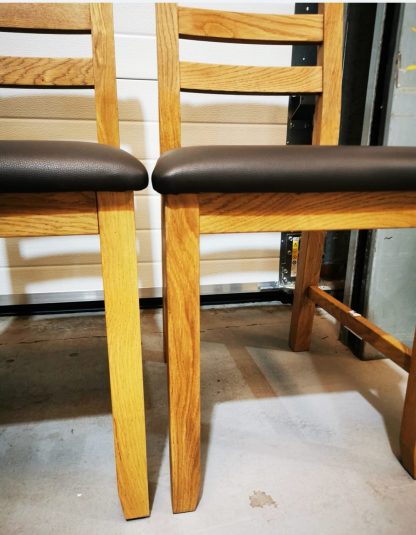 6 Oak Dining Chairs - Image 3