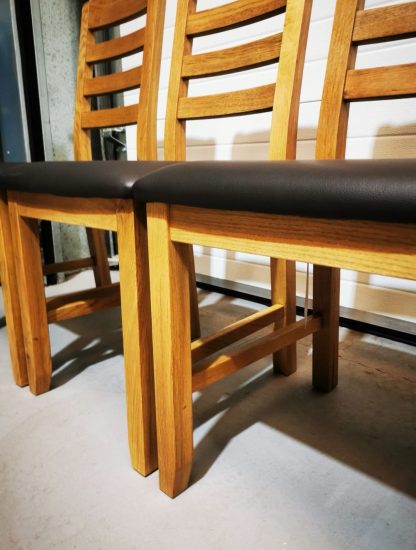 6 Oak Dining Chairs - Image 2