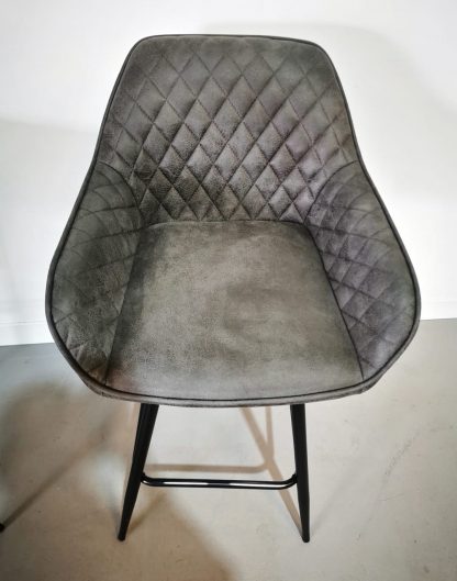 Pair Of Dark Grey Bar Stools - Image 3