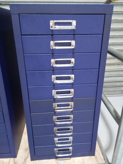 3x Bisley 10 Drawer Blue Filing Cabinets - Image 4