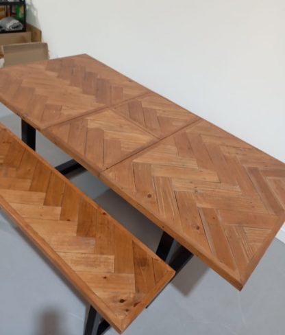Extending Dining Table with 2 Benches - Image 2
