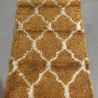 Yellow Trellis Shaggy Rug