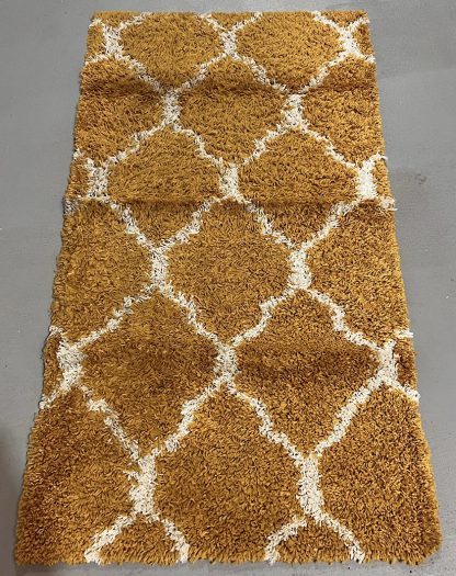 Yellow Trellis Shaggy Rug