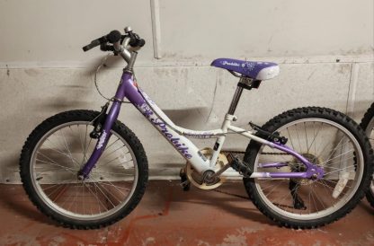 Purple and White Kids Bike