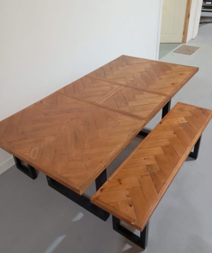 Extending Dining Table with 2 Benches - Image 7