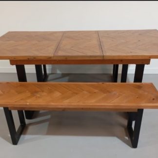 Extending Dining Table with 2 Benches