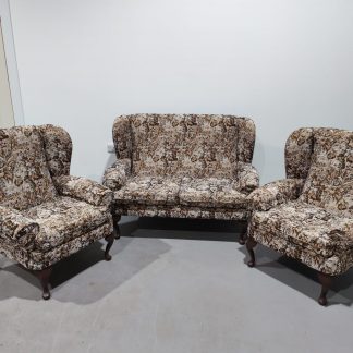 Two Seater Sofa With 2 Armchairs