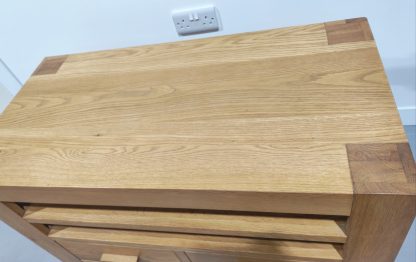 Solid Oak TV Stand with Drawers - Image 5