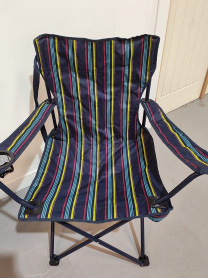 2x Striped Camping Chairs - Image 3