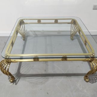 Large Italian Art Deco Glass Coffee Table